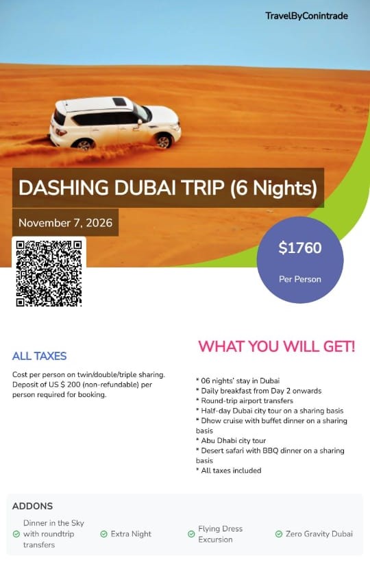 Dashing Dubai Trip (6 Nights)